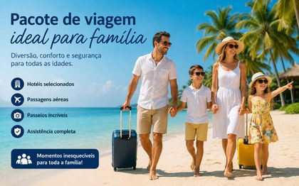 pacote de viagem ideal para família
